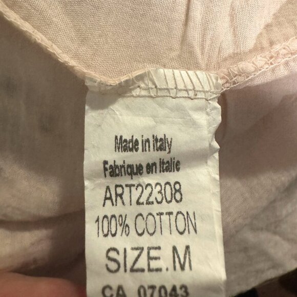 Valentina Naldi Eyelet Lace Midi Dress Made in Italy – 100% Cotton Size M - Picture 7 of 8